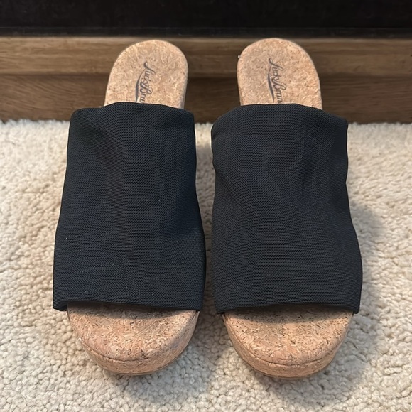 Lucky Brand Marilynn Wedges – Cork & Black – Size 9.5 - Picture 2 of 6